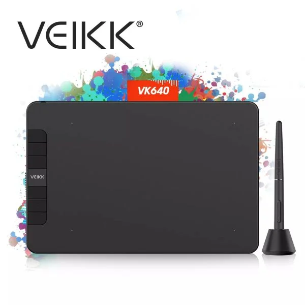 VEIKK Graphic Drawing Monitor Tablet VK1200 11.6" HD (1920 x 1080) Digital Pen  Tablet with Battery-Free Passive Stylus - PC Circle