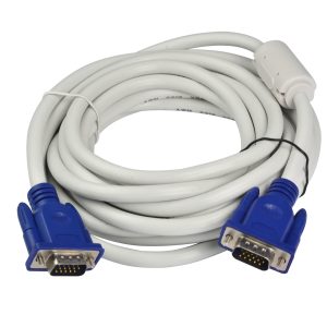 E.net VGA White Cable (D-Sub 15-pin male to male) 5M