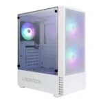 Montech - X2 MESH White Tempered Glass Gaming Casing { ATX // Mid tower  // Preinstalled 3 Fans } [ X2-MESH-WHT ]
