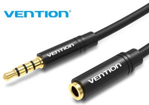 Vention Aux Extension Cable (3.5mm Jack Male to 3.5mm Female // 3M // Black) [BHBBI]