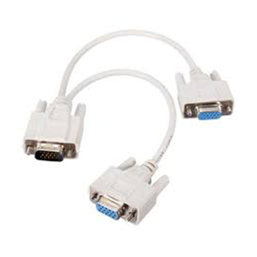 VGA Y Splitter Cable Adapter Mirror Screen Dual Monitor Display 1 to 2
