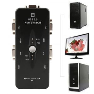 KVM 4 Ports USB Switch with Audio & USB 2.0 Hub - Image 3