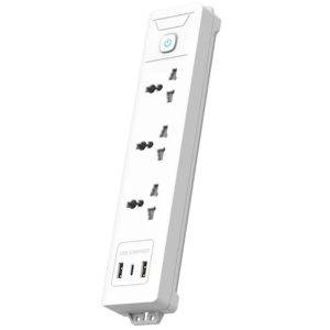 LINKCOMN Power Strip - 3 Sockets + 1 TYPE-C + 2 USB 1.6m Power Cord