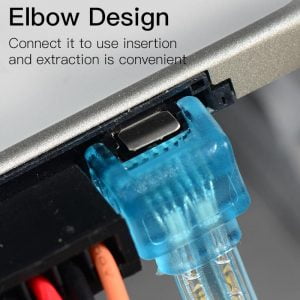 Vention SATA 3.0 / 90 Degree Cable 0.5M / Blue [KDDSD] - Image 2