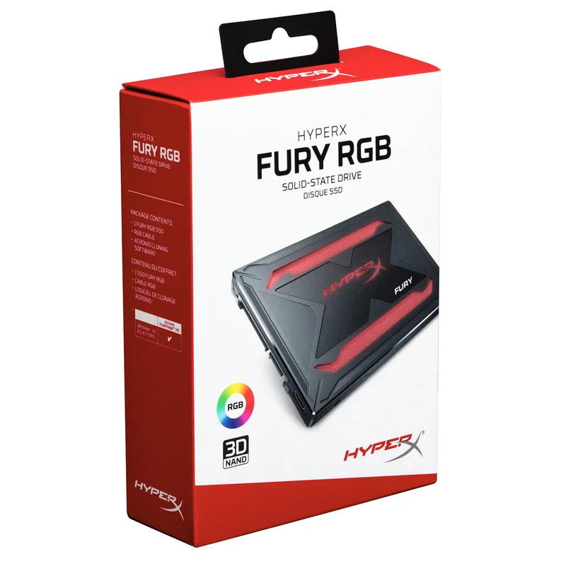 Kingston HYPERX Fury RGB SSD 480GB [SHFR200/480G] - PC Circle