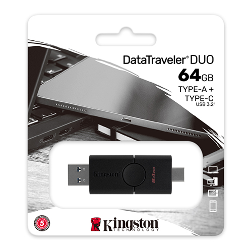 Kingston 64GB DataTraveler® DUO (Type-A // Type-C) [DTDE/64GB]