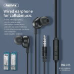 Remax RW-105 Music Earphone BLACK With HD Mic In-ear 3.5mm Jack Wire Headset For iPhone 6s 6 5s 5 Xiaomi Samsung Huawei Earbuds - Image 3