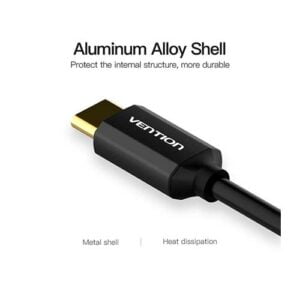 Vention Converter Type-C to 3.5mm Audio Cable 0.1M Black Metal Type - CFIBA