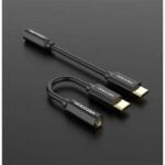 Vention Converter Type-C to 3.5mm Audio Cable 0.1M Black Metal Type - CFIBA
