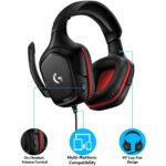 Logitech G332 Gaming Headset Stereo Flip-Mic Multi-platform compatibility (Black) 3.5mm Jack G332 Leatherette