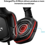 Logitech G332 Gaming Headset Stereo Flip-Mic Multi-platform compatibility (Black) 3.5mm Jack G332 Leatherette