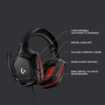 Logitech G332 Gaming Headset Stereo Flip-Mic Multi-platform compatibility (Black) 3.5mm Jack G332 Leatherette