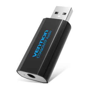 Vention USB External Sound Card 4 Pole (Black)- VAB-S15-B