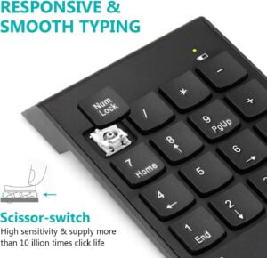 Numeric Keypad Number Pad Wireless USB 2.4GHz 18-Key - Image 3
