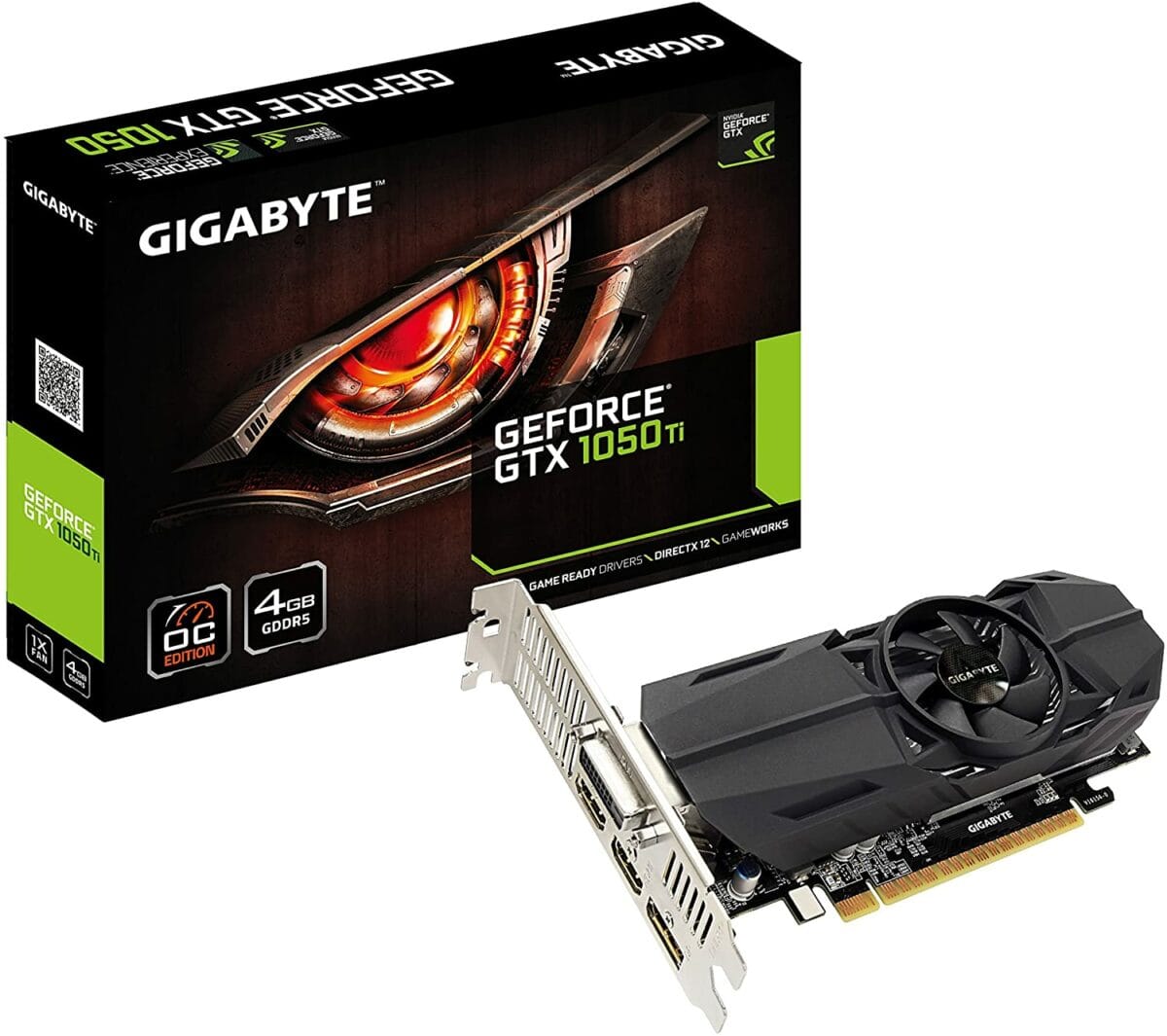 Gigabyte Geforce GTX 1050 Ti OC Low Profile 4GB GDDR5 128 Bit PCI-E Graphic Card - [GV-N105TOC-4GL] - Image 1