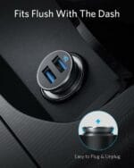 Anker - PowerDrive 2 Alloy Mini Car Charger { Ultra-Compact // Heavy Metal, Finished with a scratch-resistant alloy surface } A2727H12 - Image 3