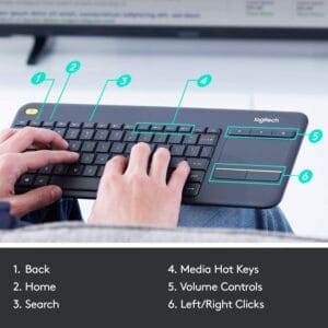 Logitech K400 Plus Wireless Keyboard with Touch-Pad for (PC & TV) [ 920-007153] - Image 2