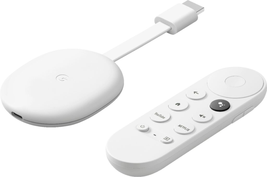 Google Chromecast with Google TV 4K Resolution With Remote white color 4K Resolution Supported HDR Supported 8 GB Internal Storage GA01919-US
