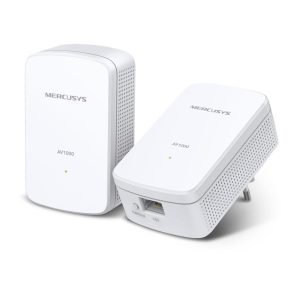 Mercusys MP500 KIT AV1000 Gigabit Powerline Starter Kit { 1000 Mbps High-Speed Transfer Rate // Super-Fast Wired Connection ( gigabit port ) // Plug & Play // Easy Expansion // 4K Streaming } [ MP500 KIT ]