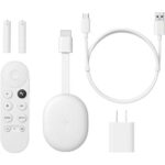 Google Chromecast with Google TV 4K Resolution With Remote white color / 4K Resolution Supported / HDR Supported / 8 GB Internal Storage } GA01919-US