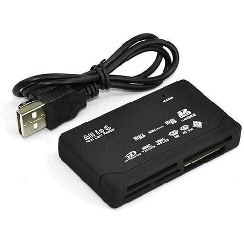 Card Reader (USB 2.0 SD Card Reader Adapter Support TF CF SD Mini SD SDHC MMC MS XD)