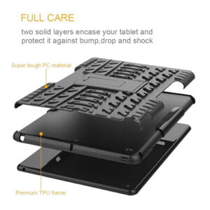 iPad 8th/7th Gen (10.2") Extreme Protection Rubber Armor Case with Kickstand