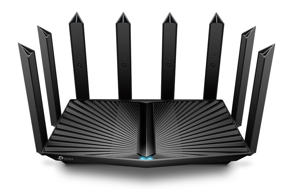 Tp-link AX6600 Router Tri-Band Wi-Fi 6 WPA3 for improved security TP-Link Homeschooled Maximized Coverage 8 high-gain antennas Archer AX90