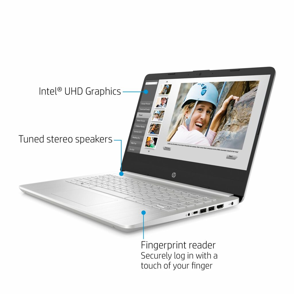 HP Laptop 14 dq2055wm Core i3 1115G4 4 GB DDR4 1 x 4 GB 256 GB NVMe 14" FHD Windows 10 Home 39K15UA 