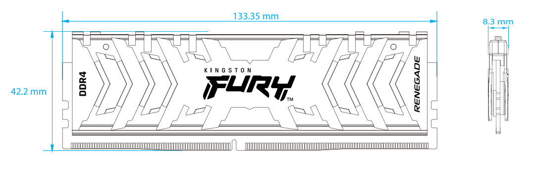 Kingston FURY RENEGADE 16GB DDR4 4000MHz NoRGB Memory RAM KF440C19RB1/16