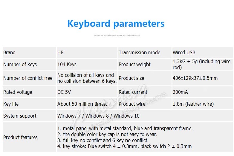 HP Mechanical Keyboard GK100
