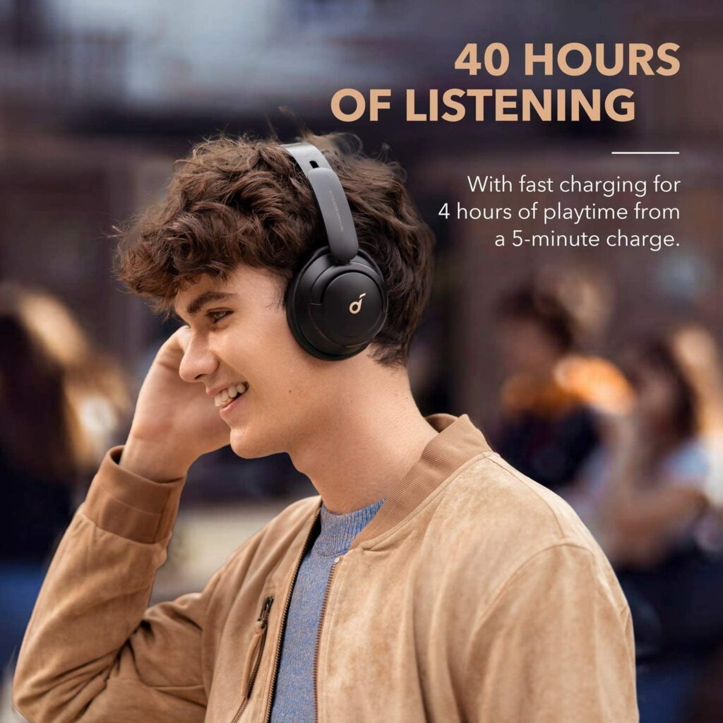 Anker Soundcore Life Q30 Bluetooth Wireless Headphones Active Noise Cancelling with Hybrid ANC Multiple Modes 2 Microphones for Enhanced Call Quality 40-Hour Playtime Comfortable Fit A3028H11