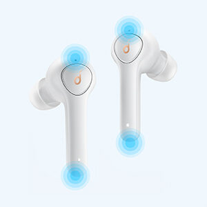 Anker Soundcore Life P2 Wireless Earbuds 4 crystal clear Microphones 7 Hour Playtime IPX7 Waterproof superior sound via graphene drivers qualcom aptX technology support A3919023 