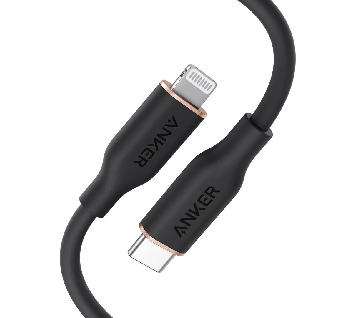 Anker PowerLine III Flow USB-C with Lightning Connector Black (0.9m/3ft) [ A8662h11 ]