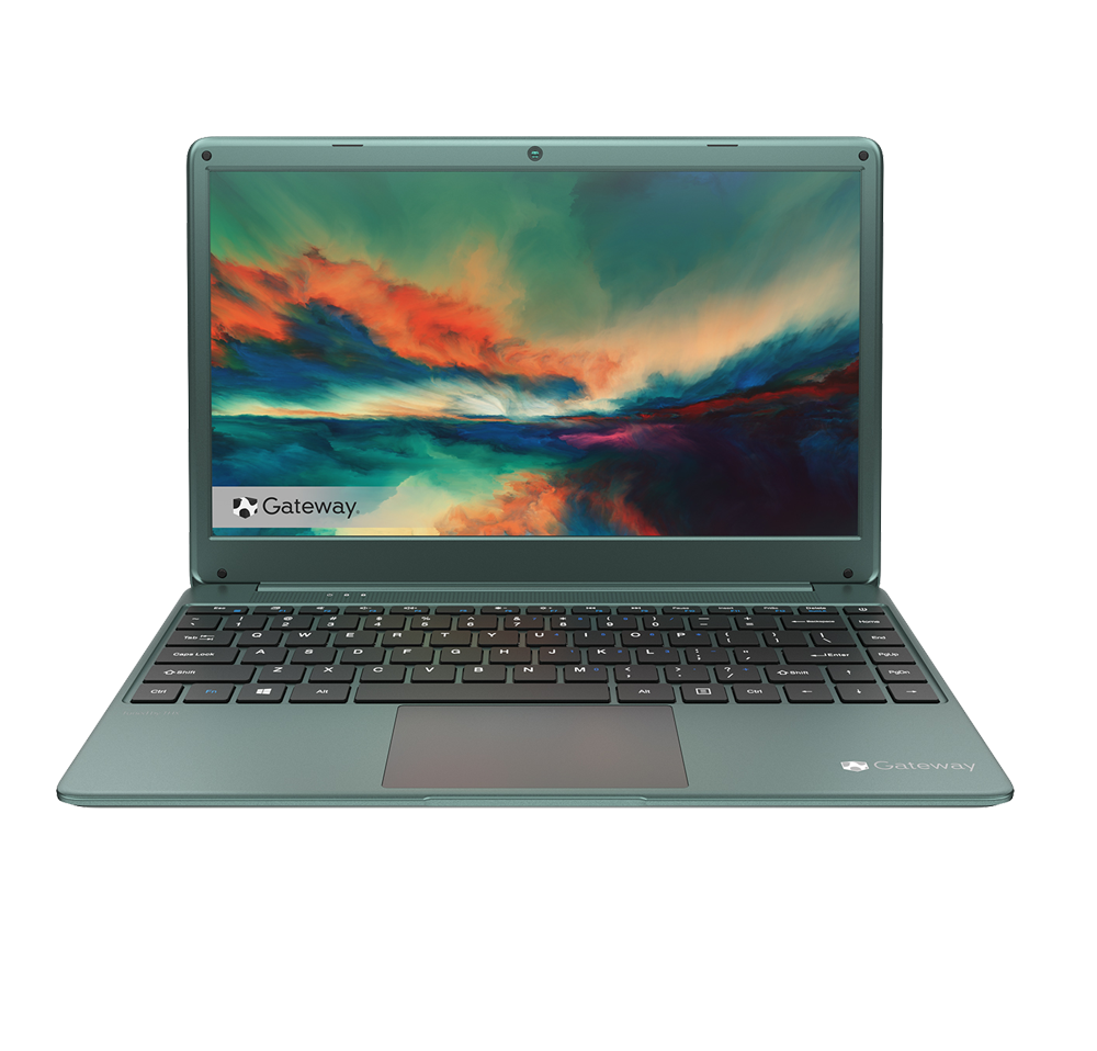 Gateway Ultra Slim Notebook Core i3 1115G4 14.1 ” FHD LCD IPS 4 GB memory RAM 128 GB M.2 SSD storage and NVMe supported Built-in Fingerprint windows 10 green color GWTN1416GR