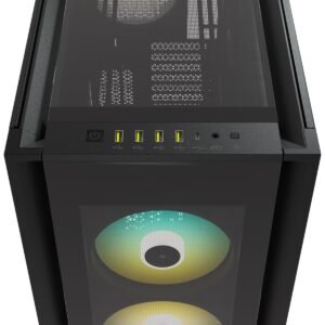 Corsair - iCUE 7000X { Full-Tower Form Factor / ATX case / Three tempered glass panels / black case color / Four RGB fans included } cc9011226ww - Image 3