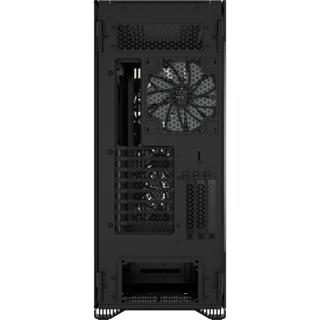 Corsair iCUE 7000X Full Tower Form Factor ATX case Three tempered glass panels black case color Four RGB fans included cc9011226ww