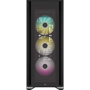 Corsair - iCUE 7000X { Full-Tower Form Factor / ATX case / Three tempered glass panels / black case color / Four RGB fans included } cc9011226ww