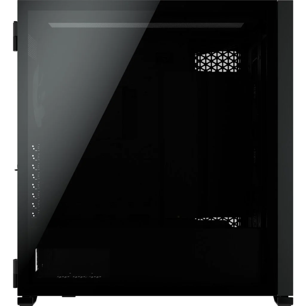 Corsair iCUE 7000X Full Tower Form Factor ATX case Three tempered glass panels black case color Four RGB fans included cc9011226ww