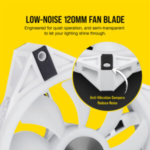 Corsair iCUE QL120 RGB 120mm PWM White Fan CO-9050103-WW