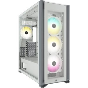 Corsair - iCUE 7000X { Full-Tower Form Factor / ATX case / Three tempered glass panels / White case color / Four RGB fans included } cc9011227ww