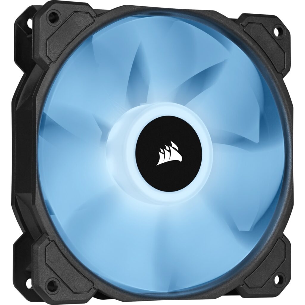 Cosrsair SP120 RGB ELITE 120mm PWM Fan up to 1,500 RPM 8 individually ARGB low noise 7 dBA Single Pack iCUE software CO9050108 WW