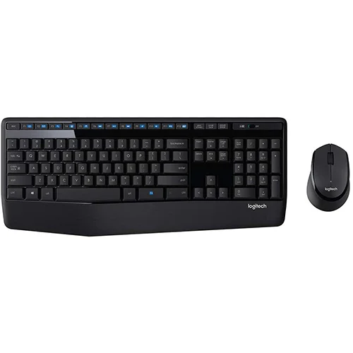 Logitech MK345 Wireless Combo Full-Sized Keyboard with palm Rest and comfortable Right-Handed Mouse, 2.4 GHz Wireless USB
