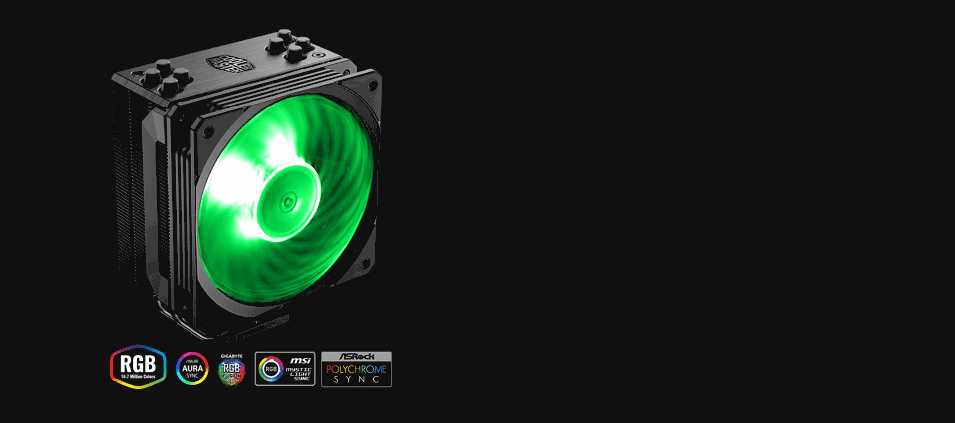 Cooler Master Hyper 212 Black Edition RGB CPU Air Cooler , SF120R RGB Fan \ RR-212S-20PC-R1