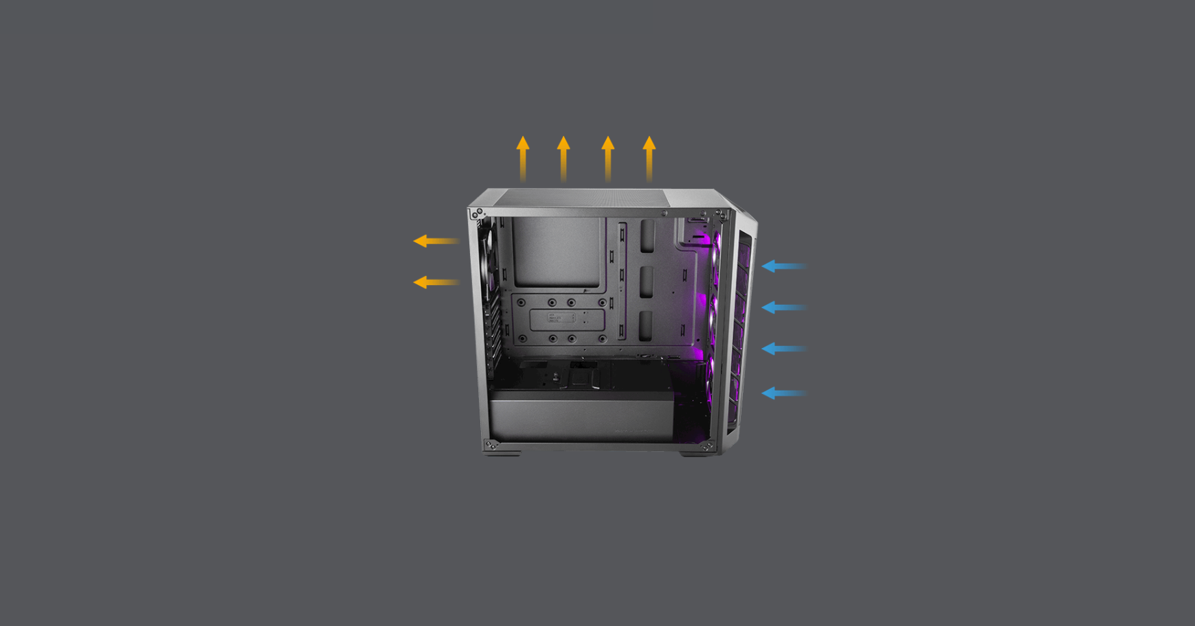 Cooler Master MB511 ARGB Case + Power Supply MWE Bronze V2 230V 650W  MCB-B511D-KGNB65-RG1