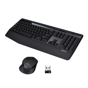 Logitech MK345 Wireless Combo Full-Sized Keyboard with palm Rest and comfortable Right-Handed Mouse, 2.4 GHz Wireless USB