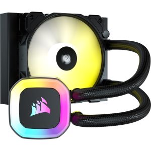 Corsair - H55 RGB Liquid CPU Cooler { 120mm radiator / 21 bright RGB LEDs / Ultra low noise } CW-9060052-WW