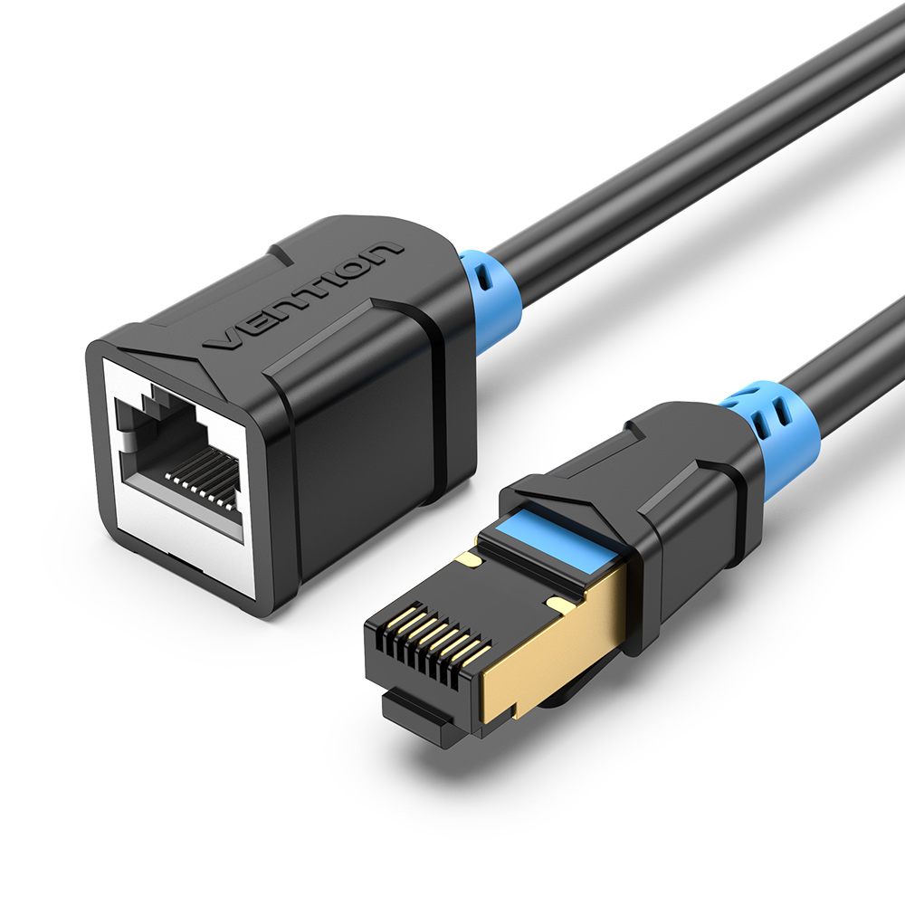 Vention extension patch cable CAT 6 SSTP 1.5 meter cable length black color Premium quality IBLBG 