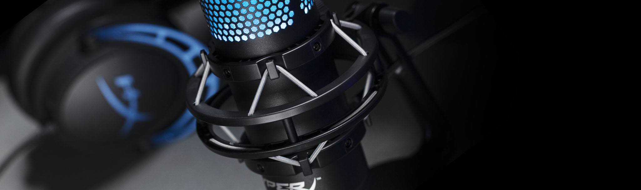 HyperX QuadCast S stand alone USB Microphone customizable Dynamic RGB Lighting tap to mute ( sensor ) Four selectable polar patterns 2 meter USB cable length HMIQ1S-XX-RG/G