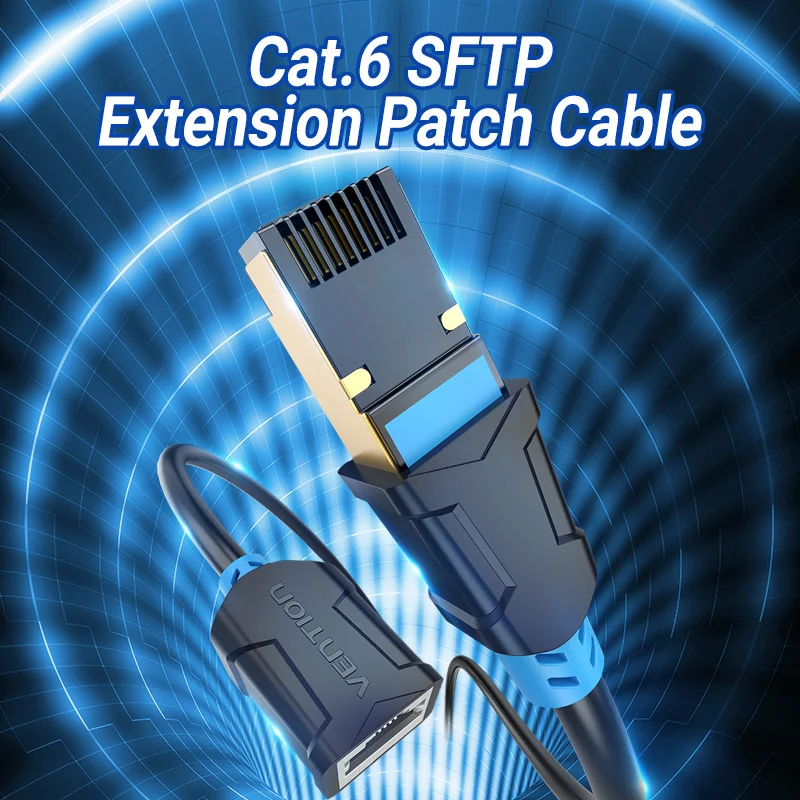 Vention extension patch cable CAT 6 SSTP 8 meter cable length black color Premium quality IBLBK