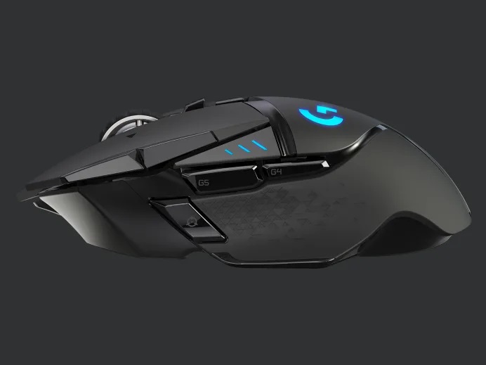 Logitech G502 wireless gaming mouse up to 25,600 DPI Resolution > 400 IPS Max speed RGB LIGHTING up to 48 hours BATTERY LIFE POWERPLAY WIRELESS CHARGING
